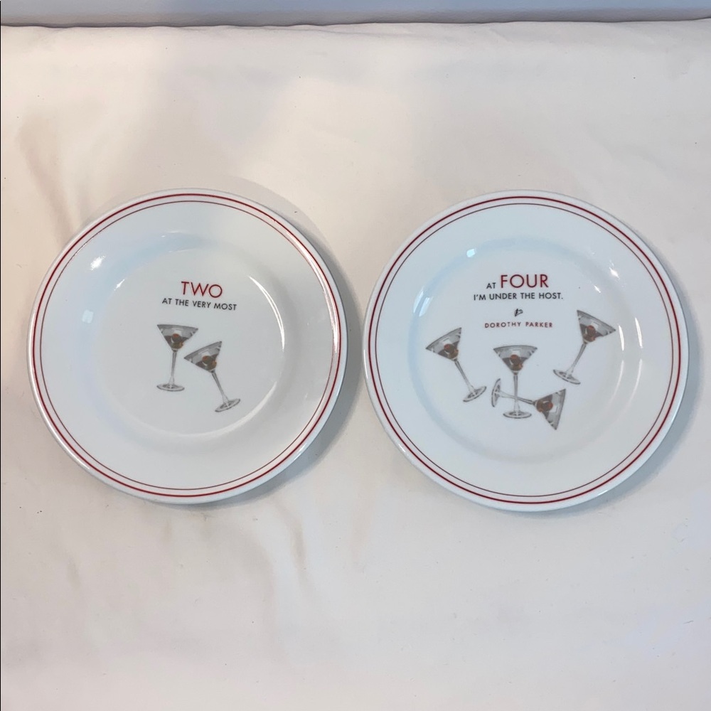 Vintage Restoration Hardware Martini Plates 7”